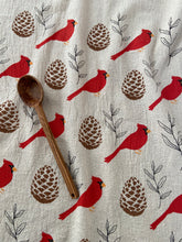 Load image into Gallery viewer, Happy Cardinal Flour Sack Dish Towel
