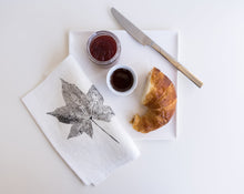 Load image into Gallery viewer, Sweetgum Leaf Linen Napkin in White (Set of 4)
