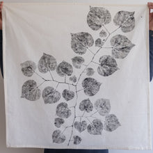 Load image into Gallery viewer, Unbleached 100% Cotton Redbud Leaf Tea Towel in Natural
