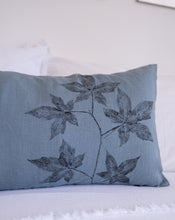 Load image into Gallery viewer, Linen Sweetgum Pillow in Lagoon Blue
