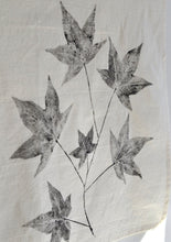 Load image into Gallery viewer, Unbleached 100% Cotton Sweetgum Leaf Tea Towel in Natural
