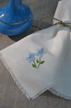 Load image into Gallery viewer, Garden Embroidered Linen Cocktail Napkins
