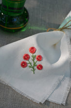 Load image into Gallery viewer, Garden Embroidered Linen Cocktail Napkins
