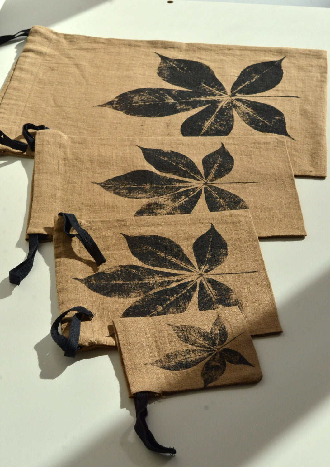 Linen Multi-Use String Bags in Ginger